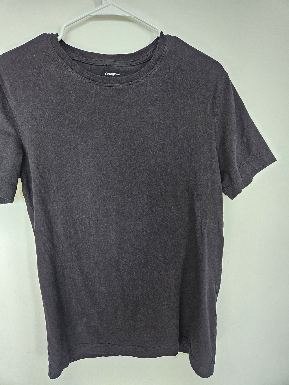 George Men's 100% Cotton Black Short Sleeve Crewneck T-Shirt Small🔥